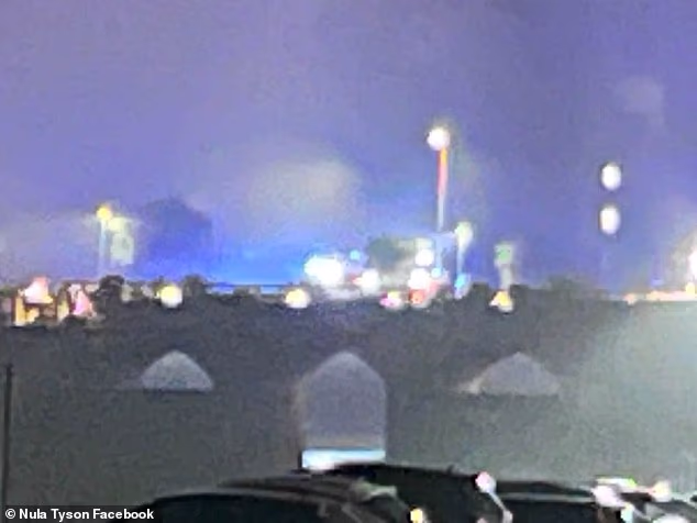 Guests were evacuated from the Grand Burstin Hotel as firefighters fought the blaze, which began at around 2am today