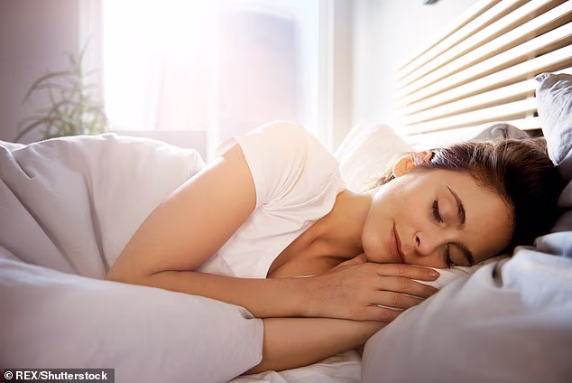A study has found that sleeping for more than nine hours a night is associated with a higher risk of death, while seven to eight hours was linked to the lowest mortality rate (stock image)