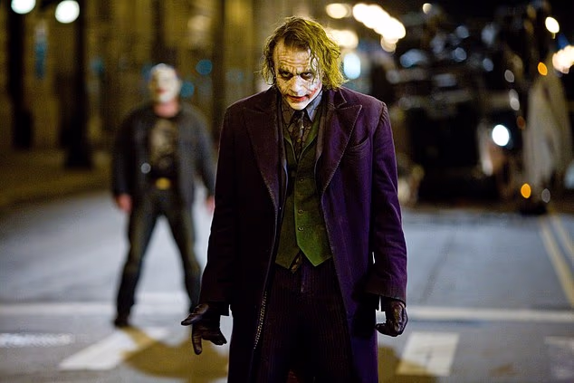 Batman baddie the Joker, played by Heath Ledger, has beaten off Hannibal Lecter, Darth Vader and Freddy Krueger to be named Britain's favourite movie villain
