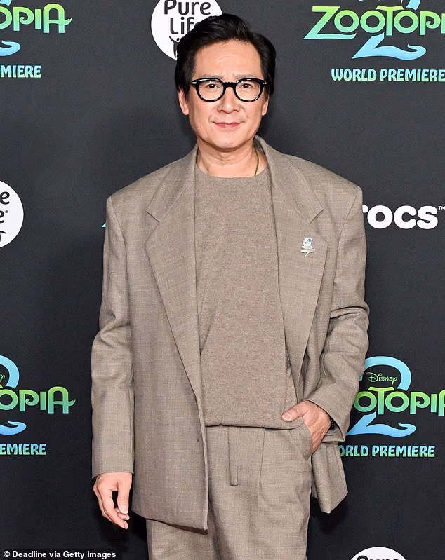 Ke Huy Quan, 55, opened up about working on the Indiana Jones set with Harrison Ford when he was just 12 years old in his new memoir; pictured in November 2025