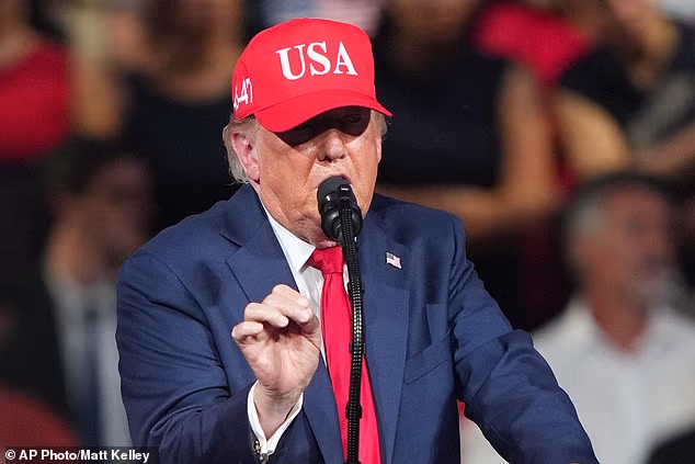 President Donald Trump speaks during a campaign rally at the Gastonia Municipal Airport, Wednesday, Sept. 16, 2026, in Gastonia, NC