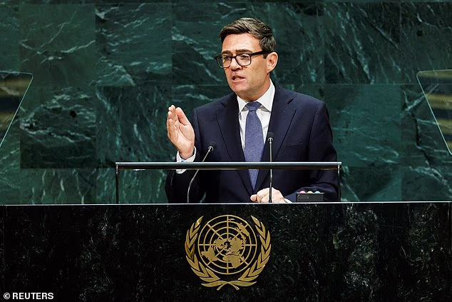 Andy Burnham delivered his first speech to the United Nations General Assembly on Tuesday night