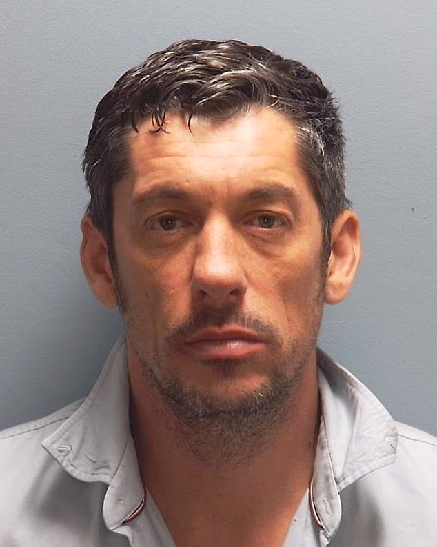 Thug Del Somerville, 42, of Portsmouth, threw a bottle at an officer and was seen shouting aggressively at police during the protest on September 6