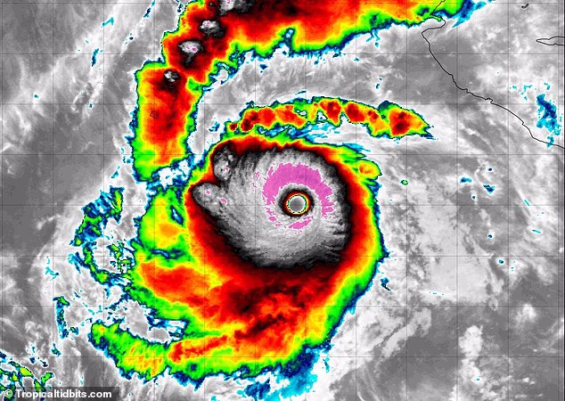 Hurricane Polo has reached Category 5 strength, the highest official rating, reserved for storms with winds of at least 157mph, three times this week