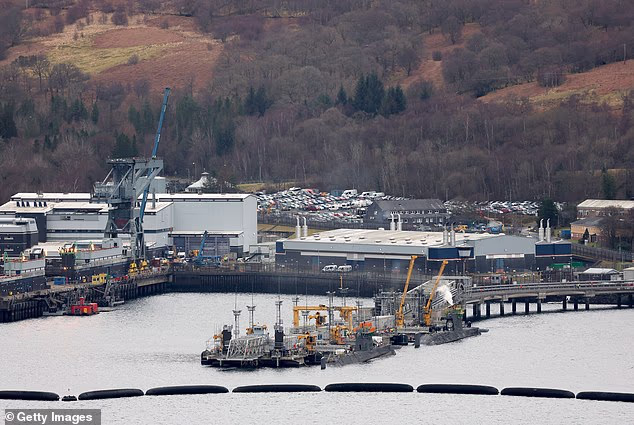 The Faslane nuclear base in Scotland, which hosts the UK's nuclear submarines