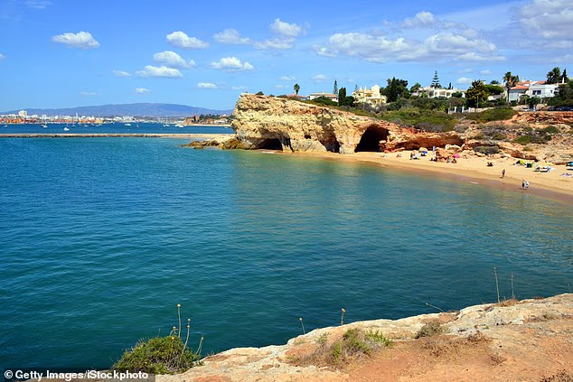 Pintadinho Beach, located on a cove the left bank of the Arade River mouth, where the British man was found on Wednesday