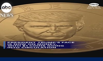 President Trump's face is now on money, with $1 coins going into circulation