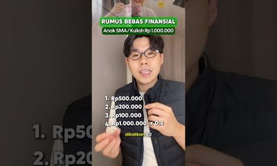 RUMUS BEBAS FINANSIAL ANAK SMA/KULIAH JAJAN 1 JUTA #financialeducation #investasi