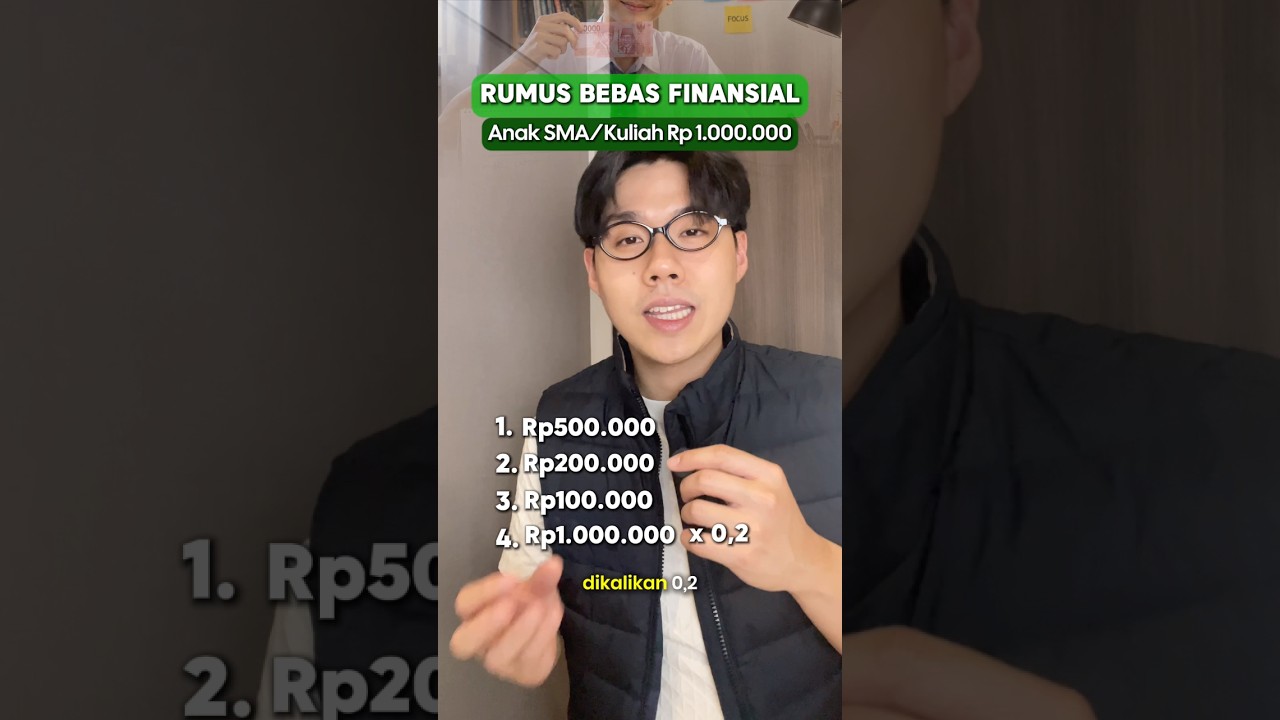 RUMUS BEBAS FINANSIAL ANAK SMA/KULIAH JAJAN 1 JUTA #financialeducation #investasi