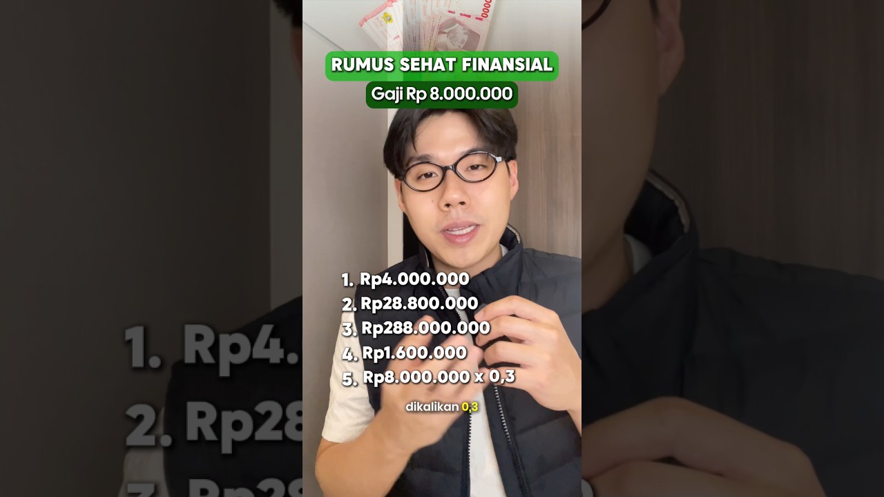 RUMUS SEHAT FINANSIAL GAJI 8 JUTA #financialfreedom #investment #keuangan