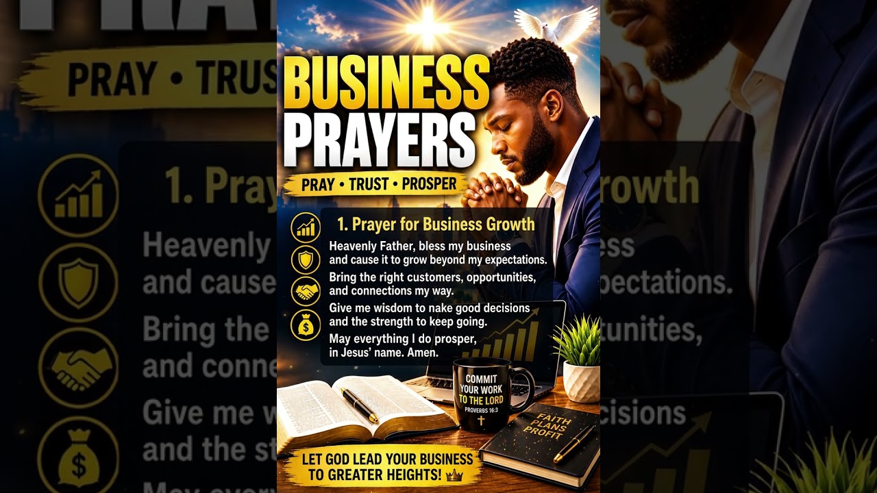 Powerful Business Prayers for Success, Growth & Financial Breakthrough. #prayer #godisgood #withgod