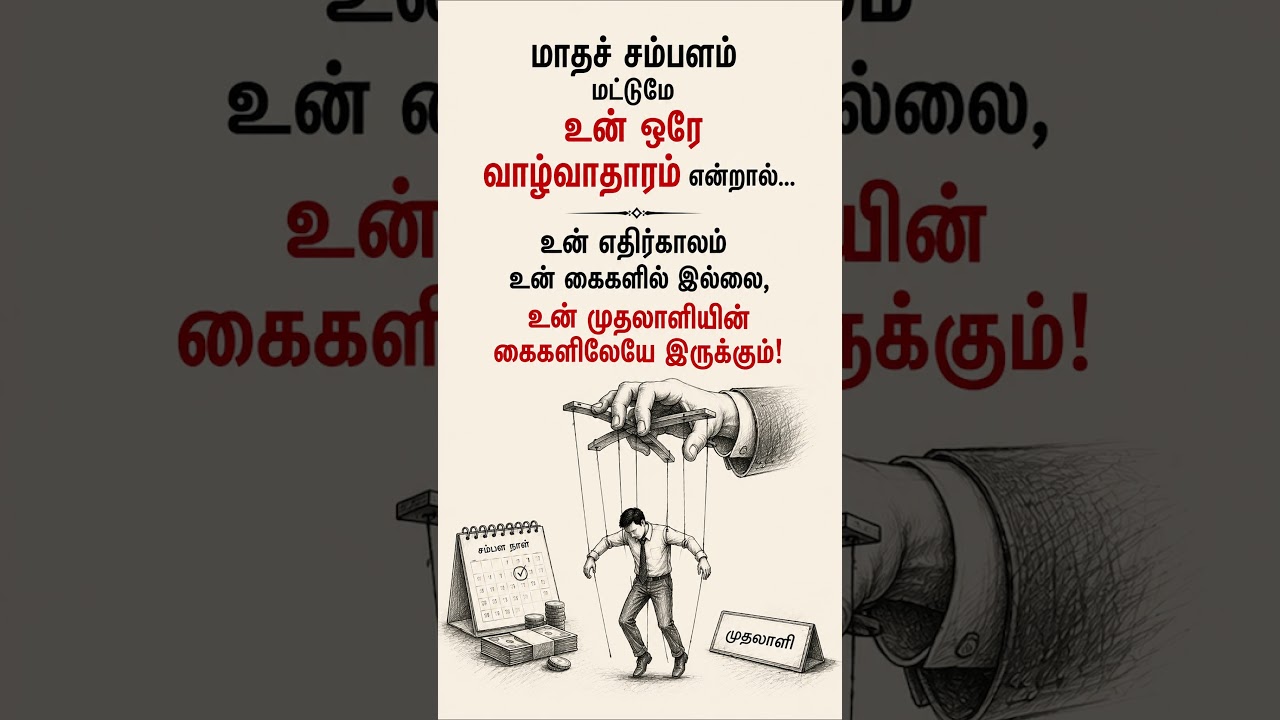 Your Salary Shouldn't Be Your Only Income | Financial Freedom | Tamil Motivation