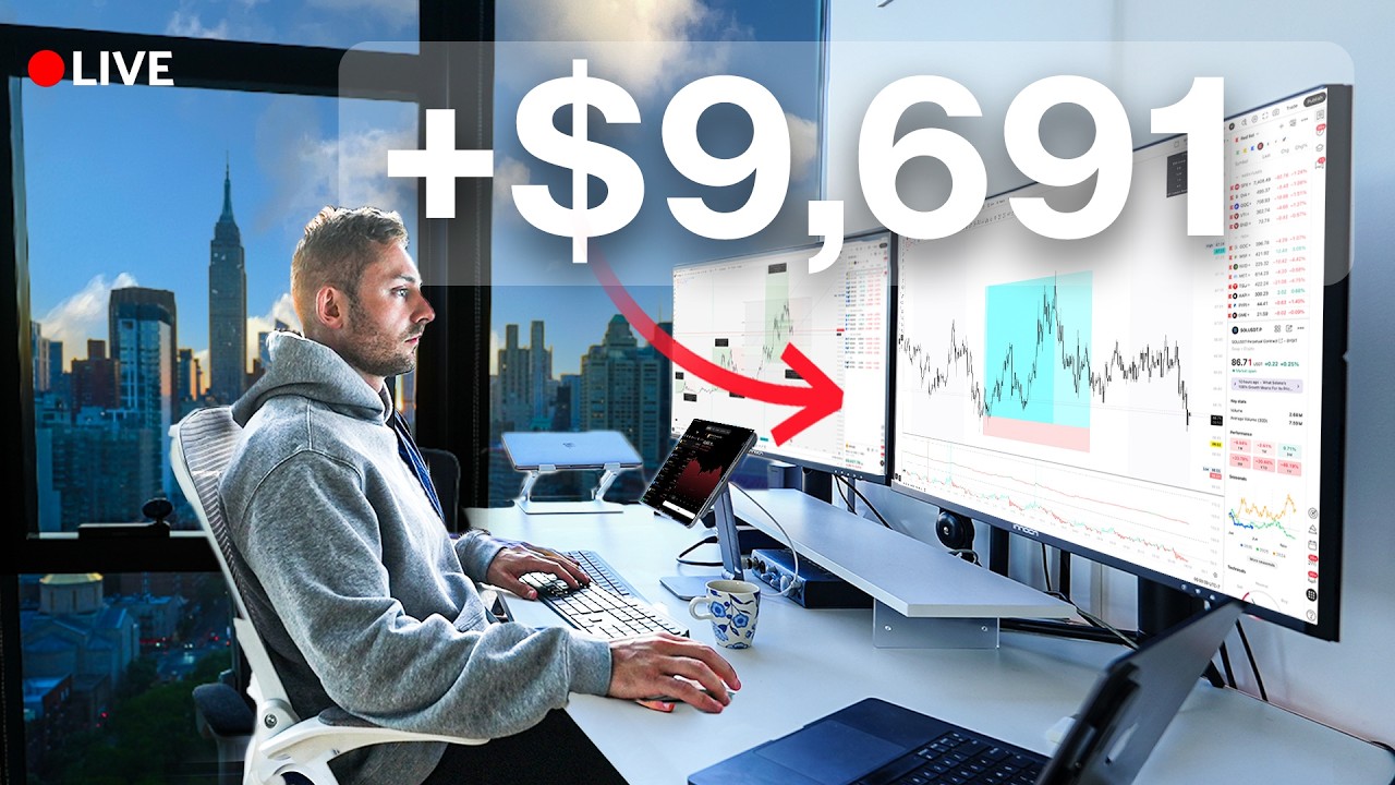 LIVE TRADING CRYPTO - How I Make $9,691 Risking $2k (My 10x Strategy)