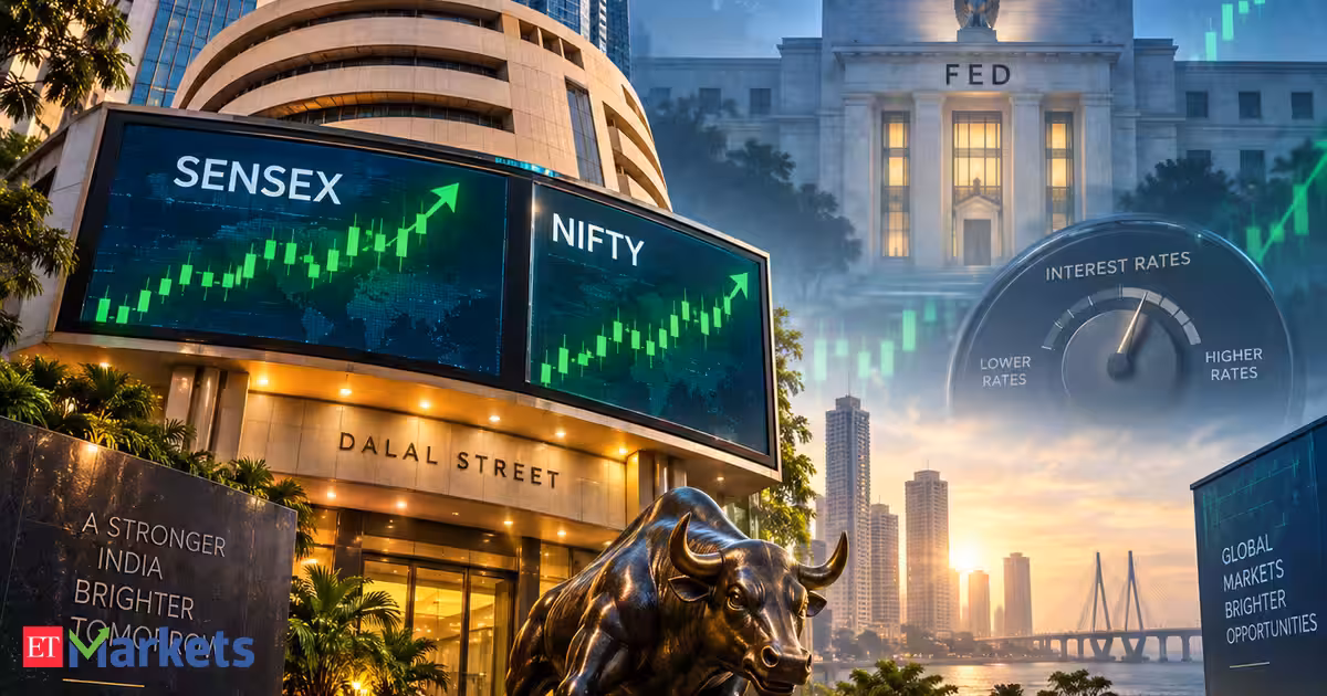 Sensex rises 400 points, Nifty nears 23,250 as investors await Fed meeting outcome. What to expect?