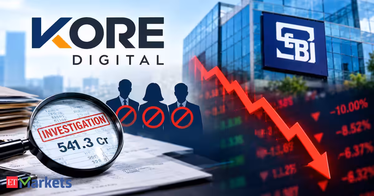 Kore Digital shares crash 10% as Sebi alleges Rs 541 cr revenue misstatement, bars CEO, CFO and MD from capital market