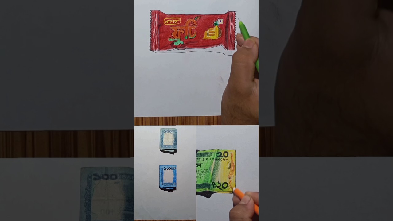 Sapourt my drawing journey #realstick #drawing #money #shorts #youtube #viral #