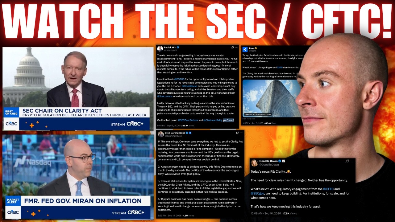 CLARITY ACT *REJECTED* All Eyes On The SEC / CFTC!! Crypto CEOs Respond! I'm Actually Bullish AF....