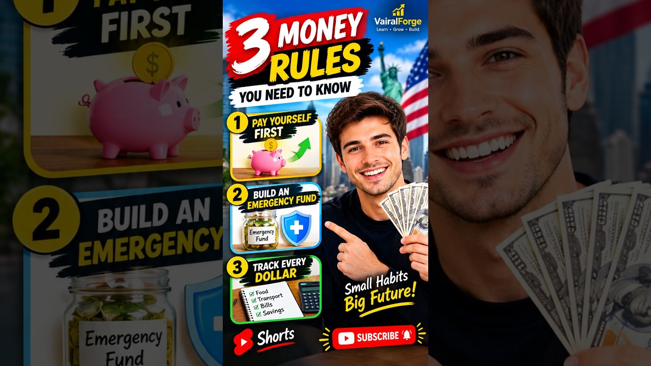 3 Steps To Manage Your Money | Personal Finance Basics #usa #shorts