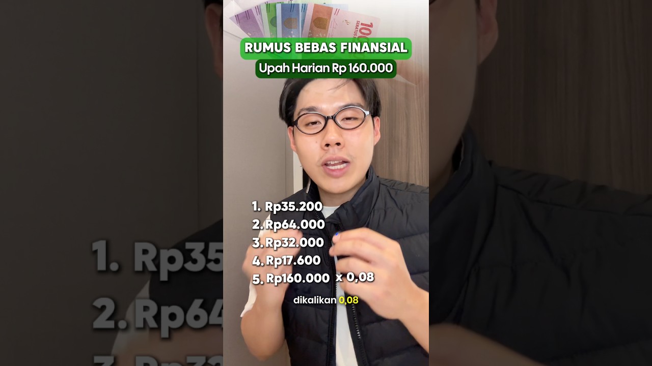 RUMUS BEBAS FINANSIAL UPAN HARIAN 160 RIBU #financialeducation #keuangan