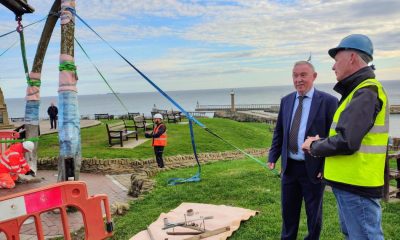 The iconic Whitby Whale Bone Arch is removed by council