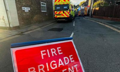 Emergency services at scene of house fire in Norton