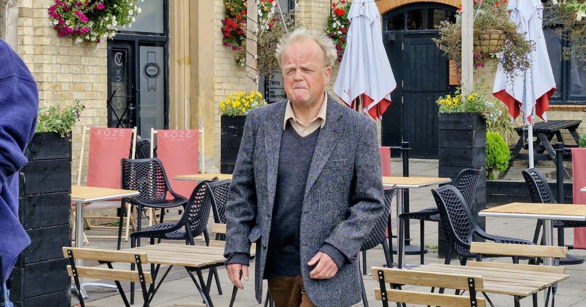 Toby Jones and Nicola Coughlan filming Netflix show in Saltburn