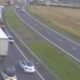 A1 northbound running very slowly with one lane blocked