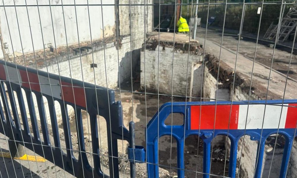 Daubhill building demolished after van crash as road remains closed