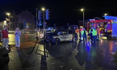 Car crashes into traffic lights in Moss Bank Way, Bolton