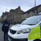Moment police swarmed County Durham street during rush hour