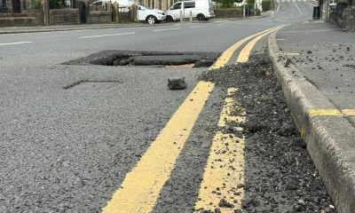 Pothole returns on busy Darwen Road in Bromley Cross