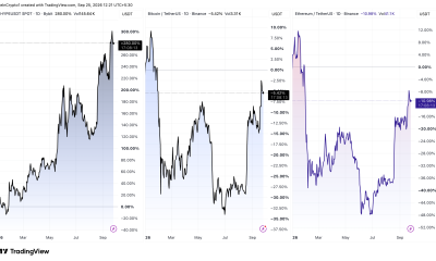 Year-to-date Performance of HYPE, Bitcoin and Ethereum