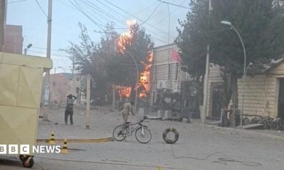 An explosion at a military unit in Viacha, Bolivia September 4, 2026, in this screengrab taken from a social media video.