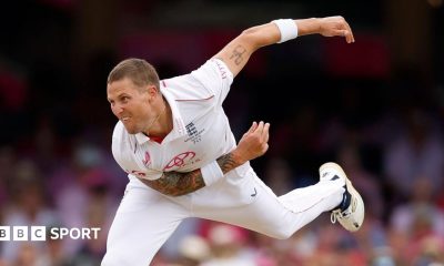 Brydon Carse bowling for England