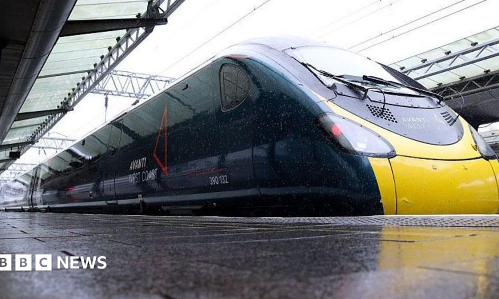 An Avanti West Coast Pendolino train arrives at Manchester Piccadilly railway station on 19 May 19, 2026 in Manchester.