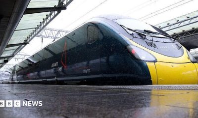 An Avanti West Coast Pendolino train arrives at Manchester Piccadilly railway station on 19 May 19, 2026 in Manchester.