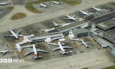 Aerial view of Heathrow Airport