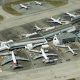 Aerial view of Heathrow Airport