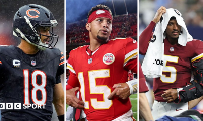 Caleb Williams, Patrick Mahomes and Jayden Daniels in action in week two of the NFL