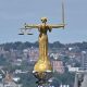 The statue of Lady Justice atop the Old Bailey in London