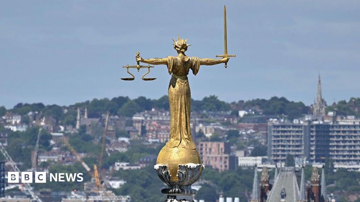 The statue of Lady Justice atop the Old Bailey in London