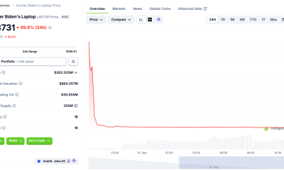 LAPTOP has crashed to below $1 in under 24 hours.