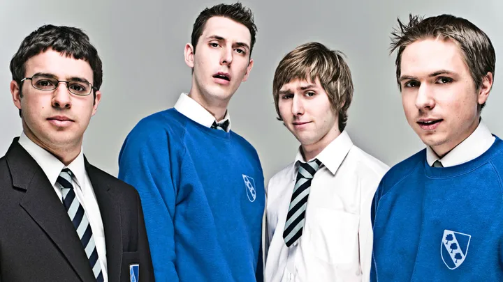 The stars of The Inbetweeners pictured during the show’s original run