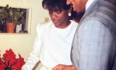 The author and her former husband on their wedding day (Atlanta, 1989).