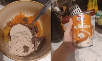Pumpkin puree in protein mug cake