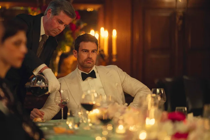 Theo James on the set of The Gentlemen season 2