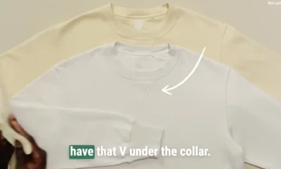 The reason why sweatshirts have a V under the collar