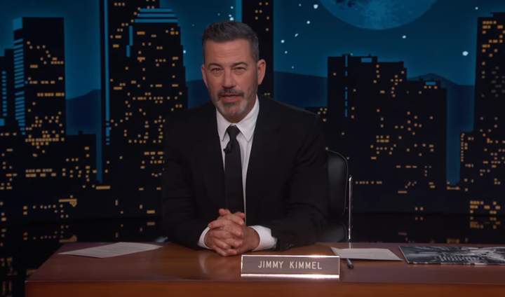 Jimmy Kimmel on the set of his US talk show earlier this week