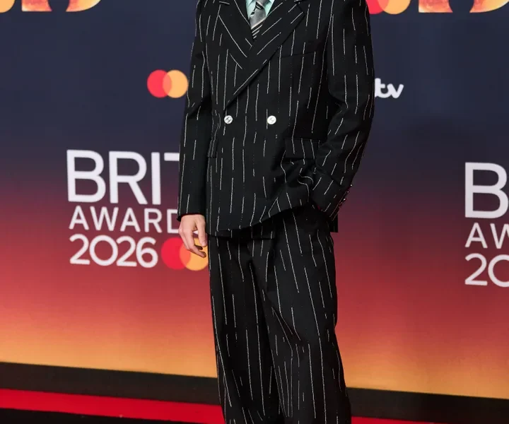 Harry Styles at the Brit Awards earlier this year