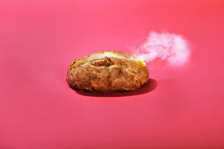 The highest GI potato is a plain baked Russet potato, scoring at 111.